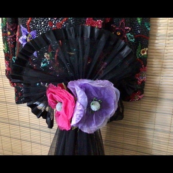Stunning beaded, sequins, 💯% silk - Picture 4 of 16